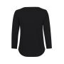LADIES THREE QUARTER SLEEVE T-SHIRT, BLACK, XS, NEUTRAL