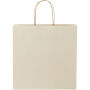 Papieren tas 150 g/m2 gemaakt van landbouwafval met gedraaide handgrepen - XL - Gebroken wit