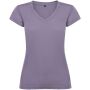 Victoria damesshirt met V-hals en korte mouwen - Zacht lila - S