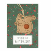 Blossombs - Kaart - Hanger Squirrel - Xmas Green Pattern