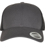 Tweekleurige Retro Truckerpet Charcoal / Black One Size