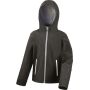 Kids Tx Performance Hooded Softshell Jacket black / grey 5-6 Y
