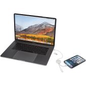 Alasia 5-in-1 30 cm datasynchronisatie- en 27 W snellaadkabel van gerecycled aluminium en plastic - Zilver