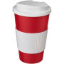Americano® 350 ml geïsoleerde beker met handvat - Rood/Wit Americano® 350 ml geïsoleerde beker met handvat - Rood/Wit