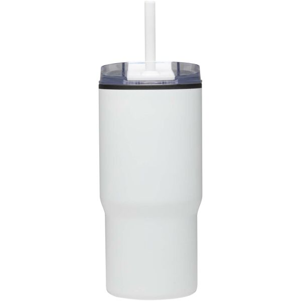 Westin 540 ml RCS gerecyclede dubbelwandige thermosbeker met rietje - Wit Westin 540 ml RCS gerecyclede dubbelwandige thermosbeker met rietje - Wit