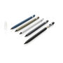 Aluminium inktloze pen met gum, groen