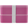MIYO 700+700 ml dubbellaagse lunchbox - Magenta/Magenta/Wit