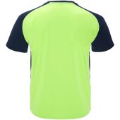 Bugatti unisex sportshirt met korte mouwen - Fluor groen/Marineblauw - 2XL