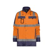 Fluo-oranje/marineblauw