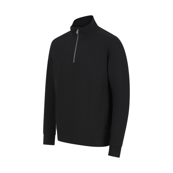 Unisex-Sweatshirt mit Reißverschlusskragen Black XS Unisex-Sweatshirt mit Reißverschlusskragen Black XS