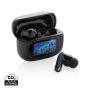 Airtune RCS gerecycled plastic ANC-oordopjes met touchscreen, zwart