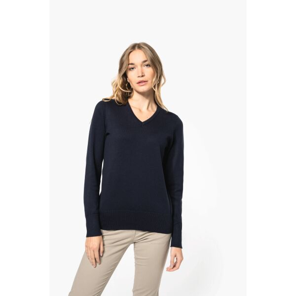 Dames pullover met v-hals Dames pullover met v-hals