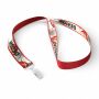 Polyester keycord met gesublimeerde satijnen overlay