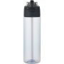 Theron 700 ml RCS-waterfles van gerecycled plastic met een deksel met dubbele functie en een uitklapbaar rietje - Hale blauw Theron 700 ml RCS-waterfles van gerecycled plastic met een deksel met dubbele functie en een uitklapbaar rietje - Hale blauw