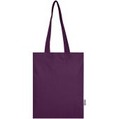 Madras Blend draagtas van 140 g/m² GRS gerecycled katoen 7 l - Paars