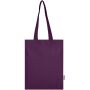 Madras Blend draagtas van 140 g/m² GRS gerecycled katoen 7 l - Paars