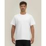 Reeser - Heavy gerecycled katoen blend T-overhemd met een modern look - White (S)
