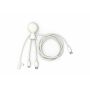 Xoopar Mr. Bio Long Multi Kabel USB-C 1 Meter  - Wit