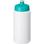 Baseline® Plus 500 ml drinkfles met sportdeksel - Wit/Aqua