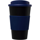 Americano® 350 ml geïsoleerde beker met grip - Zwart/Blauw Americano® 350 ml geïsoleerde beker met grip - Zwart/Blauw