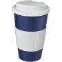 Americano® 350 ml geïsoleerde beker met handvat - Blauw/Wit Americano® 350 ml geïsoleerde beker met handvat - Blauw/Wit