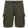 Duurzame verwassen herencargoshort van French Terry washed organic khaki XS