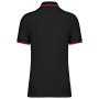 Herenpolo met korte mouwen en contrasterende bies Black / Red S