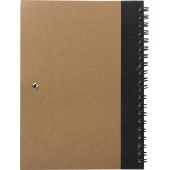 Notitieboek Stella | Gerecycled karton | Gelinieerd | Balpen zwart