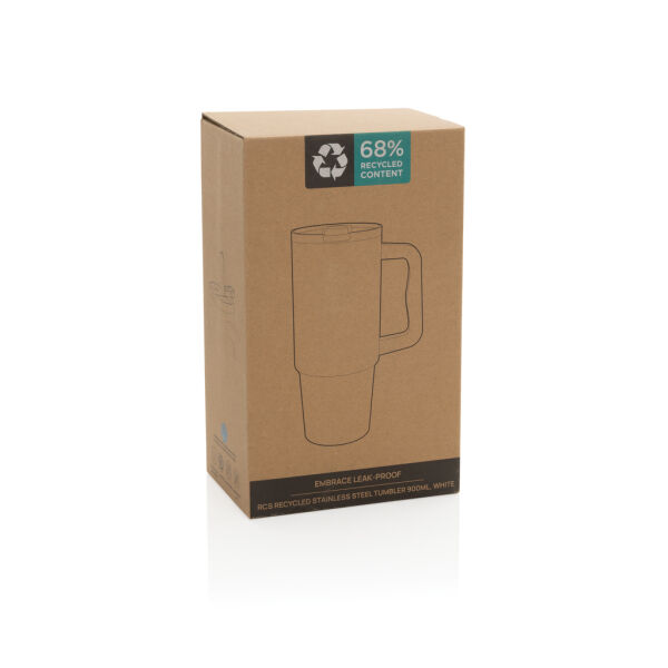 Embrace Lekvrij RCS recycled RVS Beker 900ml, wit Embrace Lekvrij RCS recycled RVS Beker 900ml, wit