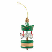 WHIRL - Houten carrousel ornament - Groen
