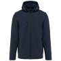 3-laags uniseks softshelljas met afneembare capuchon en mouwen Navy M