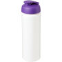 Baseline® Plus grip 750 ml sportfles met flipcapdeksel - Wit/Paars