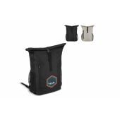 R-PET 600D Rolltop fietsrugzak 20L - Zwart