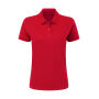 Cotton Polo Women - Red - M