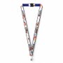 Polyester keycord met gesublimeerde satijnen overlay