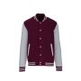 College jacket unisex wine / oxford grey 3XL