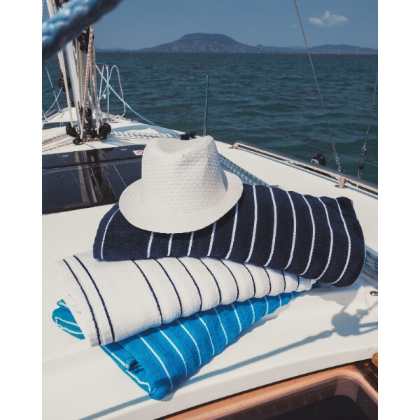 Olima Beach Striped Towel Caribbean Blue/White-90X180 Olima Beach Striped Towel Caribbean Blue/White-90X180