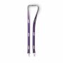 Polyester Pantone-gematchte zeefdruk keycord met 2 clips