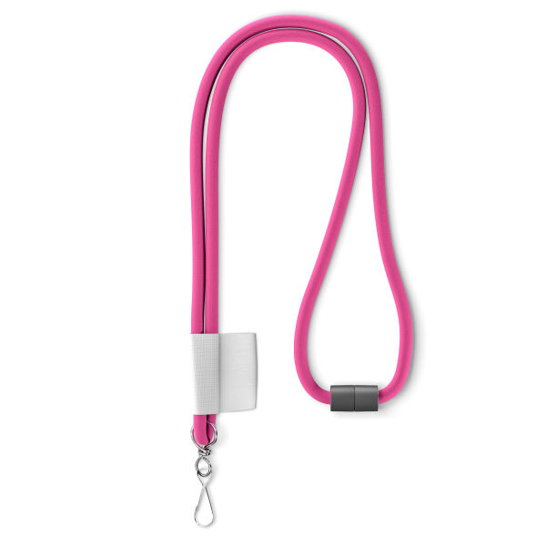 Polyester 2-kleurige koord-lanyard met full color label Polyester 2-kleurige koord-lanyard met full color label