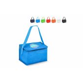 R-PET koeltas voor 6 blikjes, non-woven, 20 x 13 x 12,5 cm, 75 g/m² - Wit