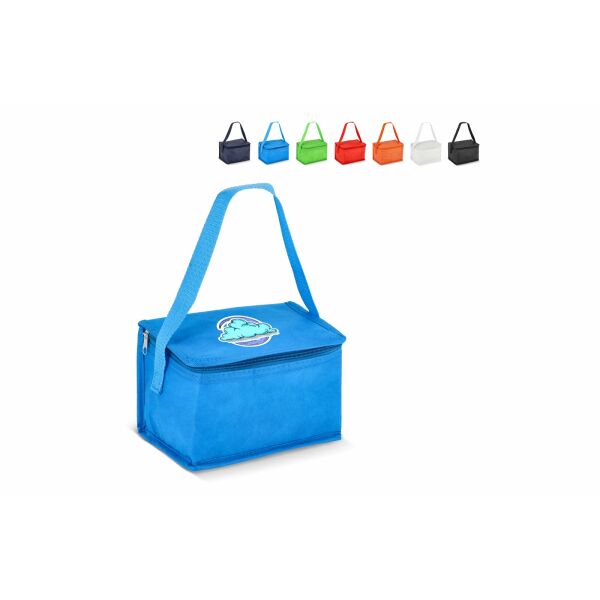 R-PET koeltas voor 6 blikjes, non-woven, 20 x 13 x 12,5 cm, 75 g/m² - Wit R-PET koeltas voor 6 blikjes, non-woven, 20 x 13 x 12,5 cm, 75 g/m² - Wit