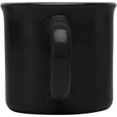 Bari 240 ml keramische mok met glanzende afwerking - Zwart