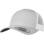 Tweekleurige Retro Truckerpet Silver / White One Size