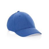 Milo AWARE™ recycled heather 6 paneel cap 200gr, blauw