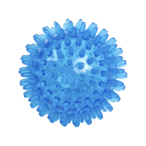 Massagebal / Egelbal 80mm/blauw transparent (neutraal)