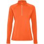 Estambul damessweater met lange mouwen en halve rits - Fire orange - S