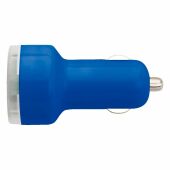 Dubbele USB oplader voor in de auto, 12V - kobaltblauw