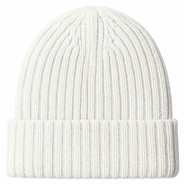 Gebreide muts, 15% Merino wol - Gebroken wit Gebreide muts, 15% Merino wol - Gebroken wit