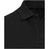 Beryl 220 g/m² unisex OCS gecertificeerde organische gerecyclede polo met korte mouwen - Zwart - XS