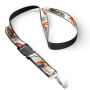 Afneembare polyester keycord met gesublimeerde satijnen overlay